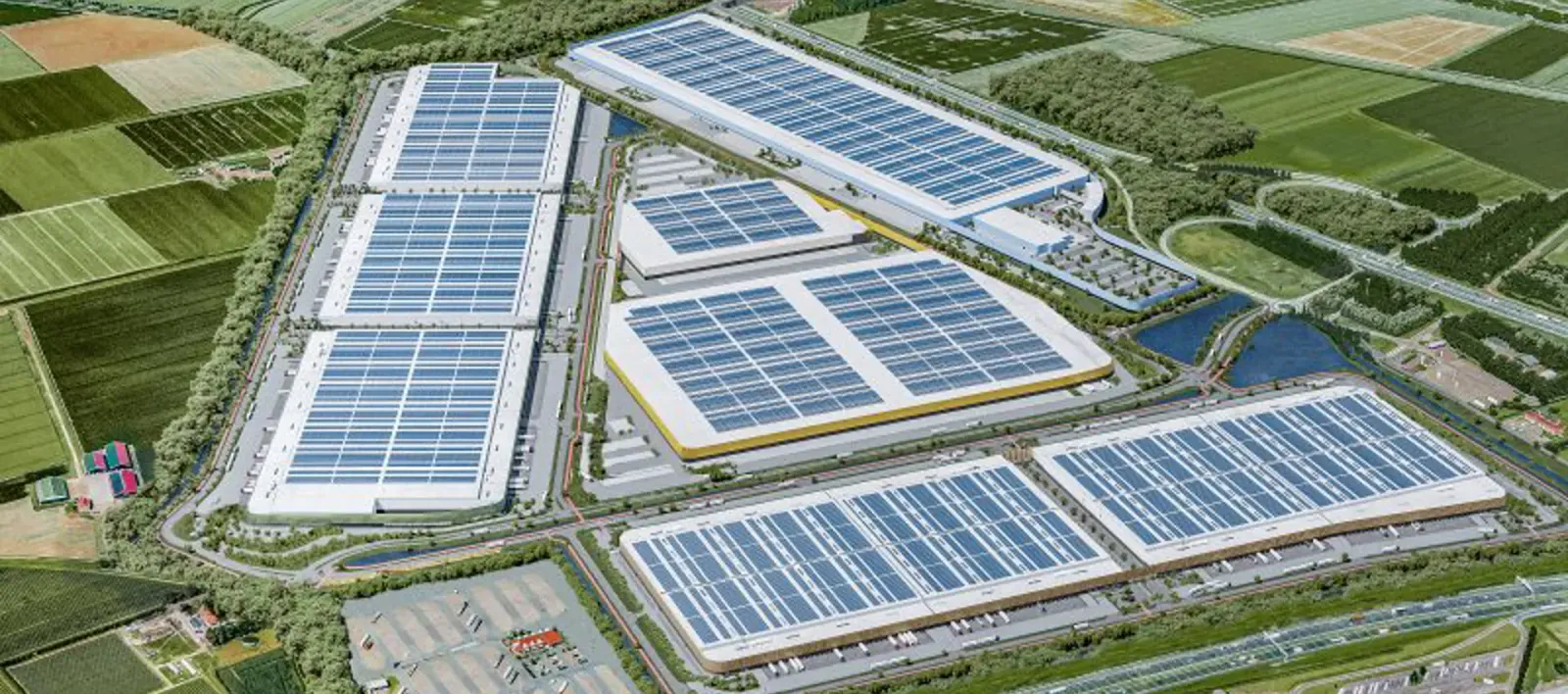 Warehouse loading docks in the Breda – Moerdijk logistics corridor
